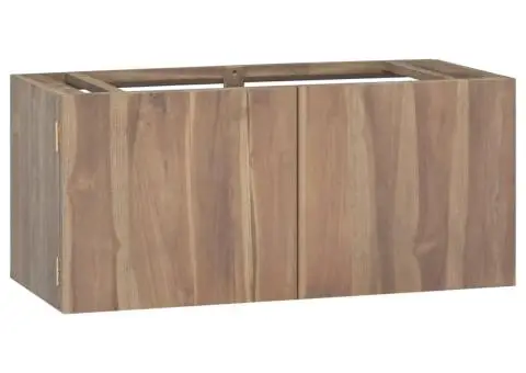 Dulap pentru baie de perete, 90x39x40 cm, lemn masiv de tec - 1/5