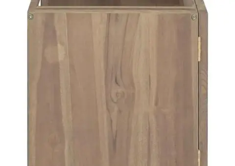 Dulap pentru baie de perete, 90x39x40 cm, lemn masiv de tec - 3/5