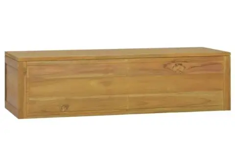 Dulap de baie montat pe perete 110x45x30 cm lemn masiv de tec - 1/5