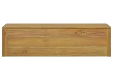 Dulap de baie montat pe perete 110x45x30 cm lemn masiv de tec - 3/5