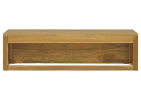 Dulap de baie montat pe perete 110x45x30 cm lemn masiv de tec - 4/5