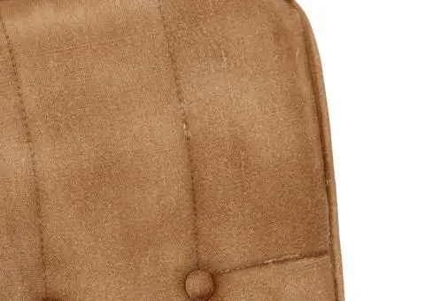 Scaun balansoar, maro vintage, pânză - 5/5