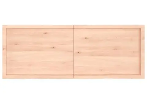 Poliță de perete, 160x60x(2-4)cm, lemn masiv de stejar netratat - 2/5