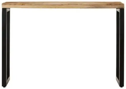Masă consolă, 110x35x76 cm, lemn masiv de mango brut - 2/5