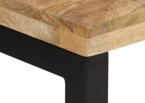 Masă consolă, 110x35x76 cm, lemn masiv de mango brut - 4/5