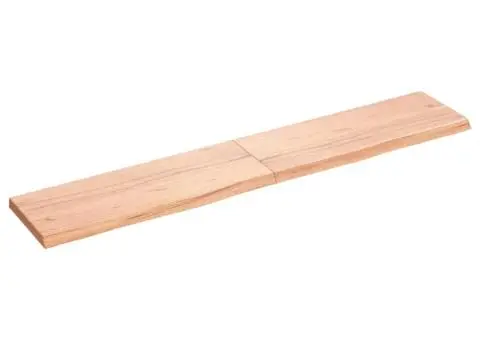 Raft de perete maro deschis 160x30x(2-4) cm lemn stejar tratat - 1/5