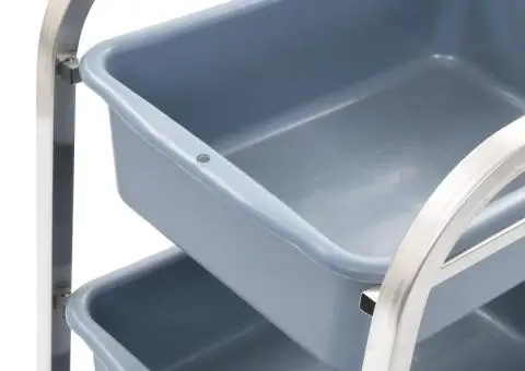 Cărucior de bucătărie cu recipiente din plastic, 82x43,5x93 cm - 4/5