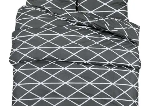 Set cu husă de pilotă, gri, 200x220 cm, bumbac - 2/5