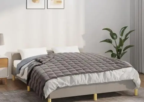 Pătură cu greutăți, gri, 150x200 cm, 11 kg, material textil - 1/5