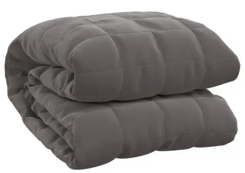 Pătură cu greutăți, gri, 150x200 cm, 11 kg, material textil - 2/5