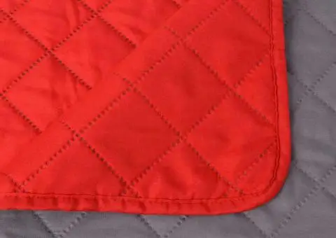 Cuvertură matlasată cu două fețe, 220 x 240 cm, roșu și gri - 5/5