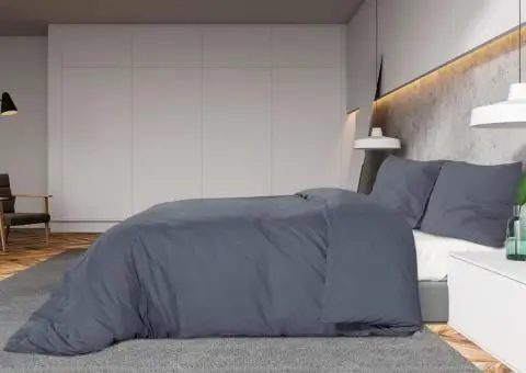 Set cu husă de pilotă, antracit, 200x220 cm, microfibră - 4/5