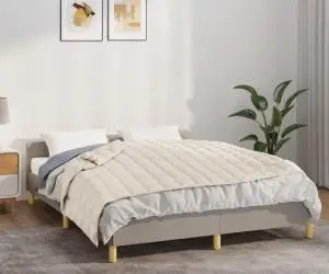 vidaXL Pătură grea, crem deschis, 140x200 cm, 10 kg, material textil