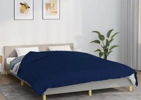 Pătură grea, albastru, 200x220 cm, 13 kg, textil - 1/5