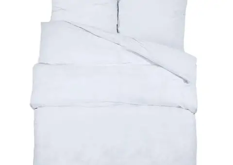 Set cu husă de pilotă, alb, 260x240 cm, microfibră - 2/5