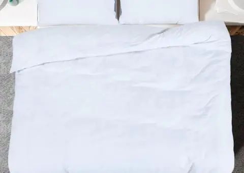 Set cu husă de pilotă, alb, 260x240 cm, microfibră - 5/5