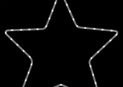 Figurină stea de Crăciun, 48 LED-uri, alb cald, 56 cm - 4/5