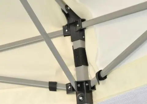 Marchiză pliabilă hexagonală, 6 pereți, alb crem, 3,6 x 3,1 m - 5/5