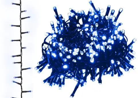 Instalație compactă cu 3000 LED-uri, albastru, 65 m, PVC - 2/5