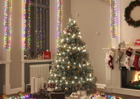 Instalație cluster cu 3000 LED-uri, multicolor, 23 m, PVC - 1/5