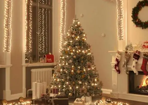 Instalație tip cluster cu 2000 LED-uri, alb cald, 17 m, PVC - 1/5