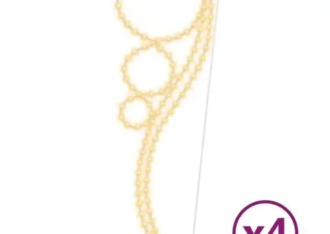 Șir de lumini în formă de bilă 4 buc. alb cald 111,5x35x4,5 cm - 2/5