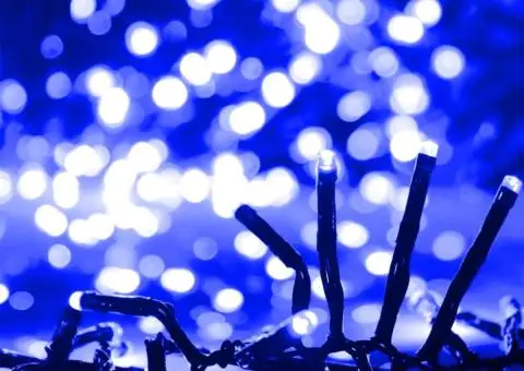 Instalație tip cluster cu 2000 LED-uri, albastru, 17 m, PVC - 4/5