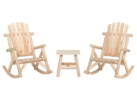 Set mobilier de grădină, 3 piese, lemn masiv de molid - 1/5