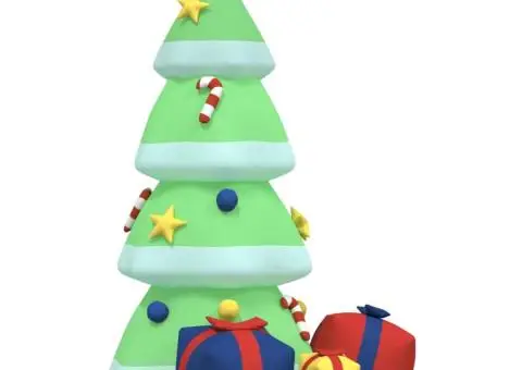 Brad de Crăciun gonflabil cu LED-uri, 240 cm - 4/5