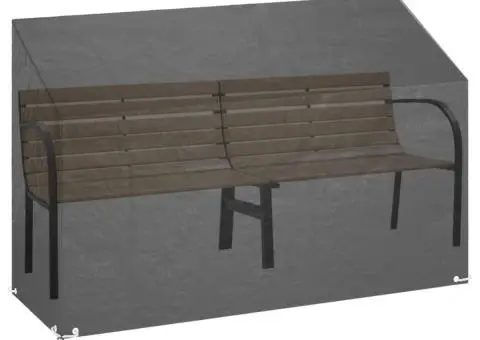 Huse bancă grădină 2 buc 8 ocheți, 190x70x70/88 cm, polietilenă - 5/5