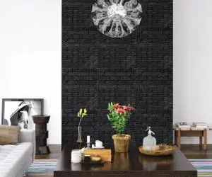 vidaXL Tapet de perete autocolant, model cărămizi 3D, 40 buc., negru