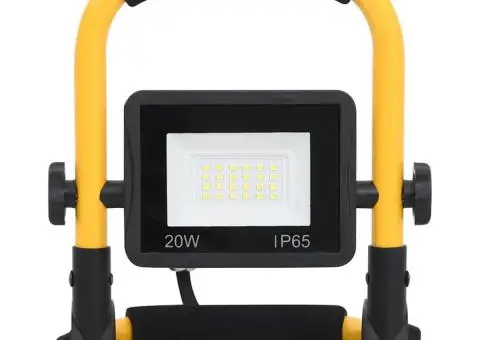 Proiector cu LED și mâner, alb cald, 20 W - 3/5