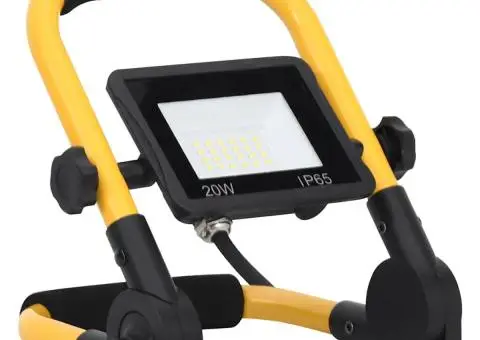 Proiector cu LED și mâner, alb cald, 20 W - 5/5