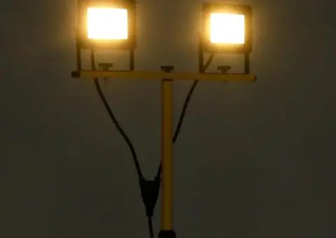 Proiector LED cu trepied, 2x30 W, alb cald - 2/5