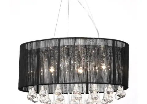 Candelabru cu 85 cristale, Negru - 1/4