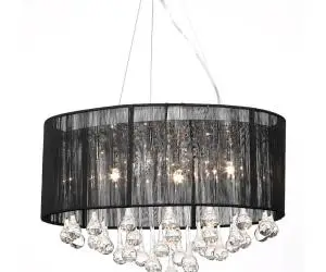 Candelabru cu 85 cristale, Negru