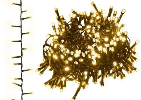 Instalație compactă cu 1000 LED-uri albe calde, 25 m, PVC - 2/5