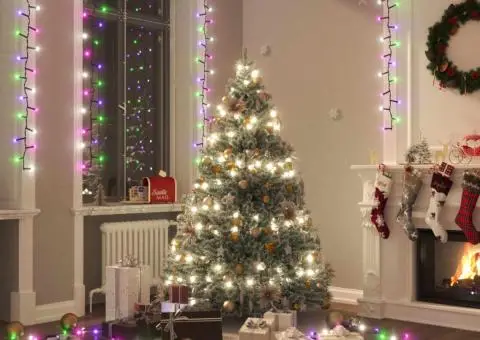 Instalație compactă cu 3000 LED-uri pastel multicolor 65 m PVC - 1/5