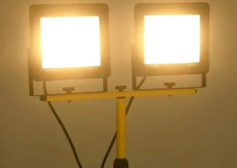 Proiector cu LED și trepied, 2x100 W, alb cald - 2/5