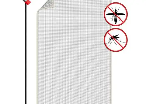 Plasă insecte magnetică pentru ferestre, alb, 80x120 cm - 4/5