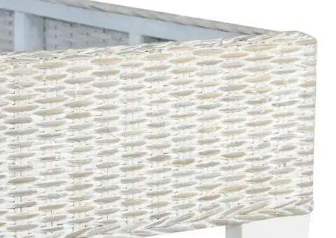 Cadru de pat, gri, 180 x 200 cm, ratan natural - 5/5