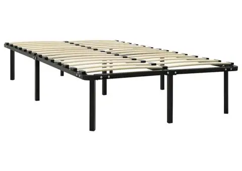 Cadru de pat, negru, 160 x 200 cm, metal - 2/5