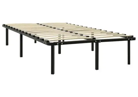 Cadru de pat, negru, 120 x 200 cm, metal - 2/5