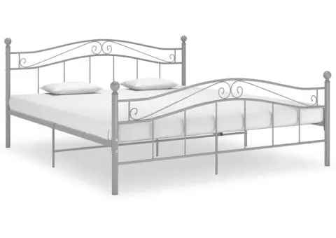 Cadru de pat, gri, 180x200 cm, metal - 1/5