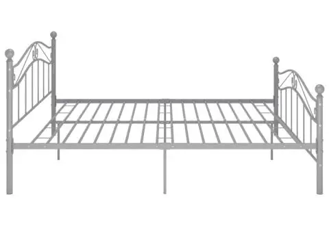 Cadru de pat, gri, 180x200 cm, metal - 4/5