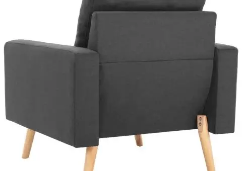 Fotoliu, gri închis, material textil - 5/5