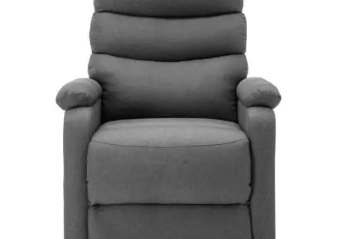 Fotoliu cu ridicare, gri deschis, textil - 3/5