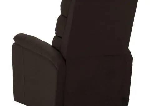 Fotoliu cu ridicare, maro închis, material textil - 5/5