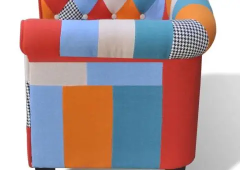 Fotoliu cu model Patchwork, material textil - 3/5