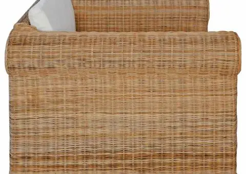 Fotoliu cu perne, culoare naturală, ratan - 4/5